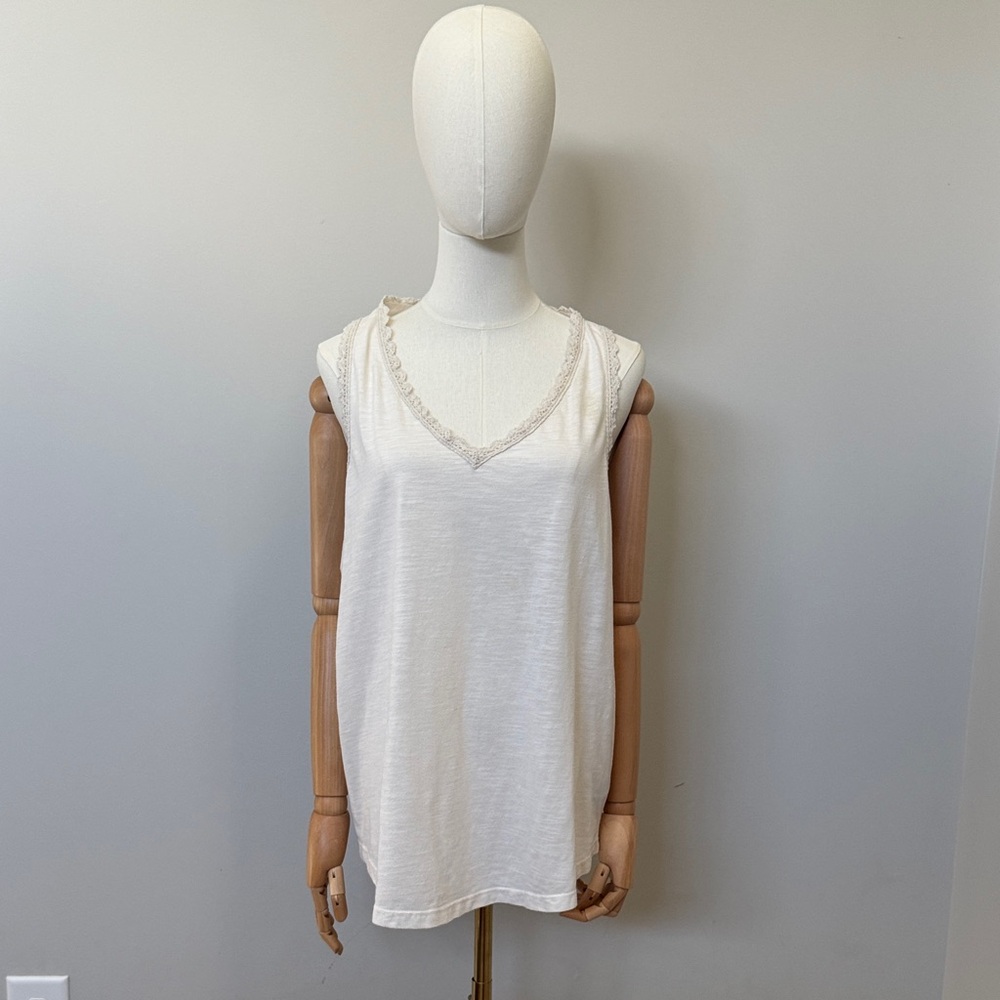 Elegant Cream Sleeveless Top